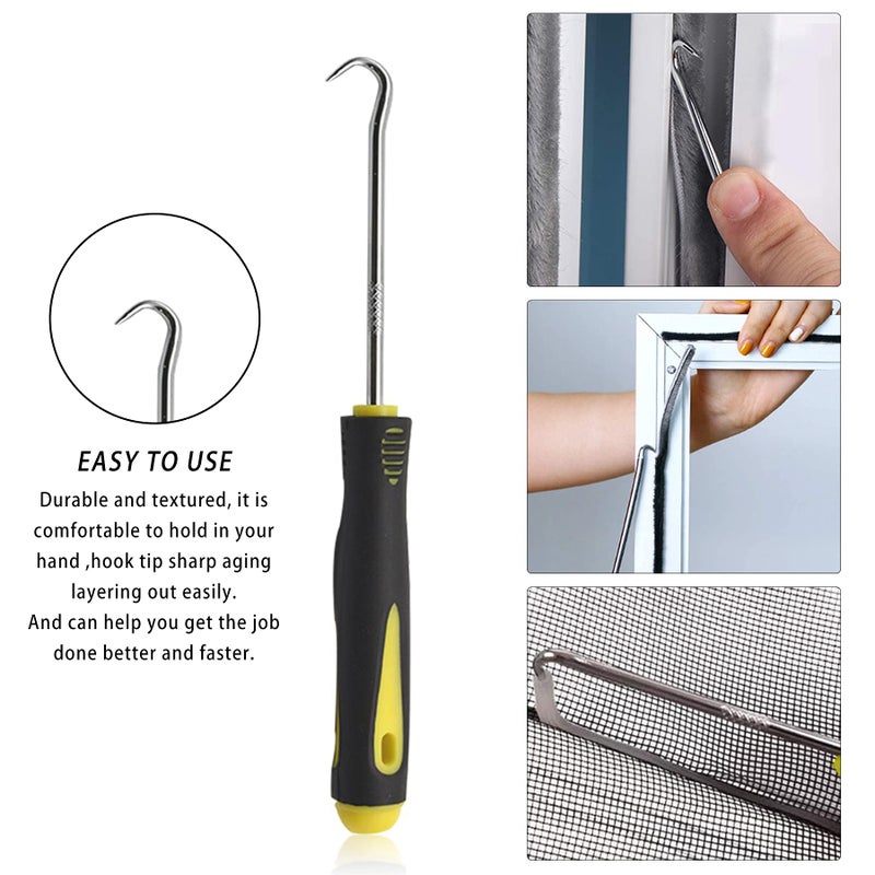 BAYTORY 3Pcs Screen Tool, Window Screen Spline Roller Tool with Wooden Handle and Steel/Nylon Bearing Wheels, Mesh Screen Door Repair Kit Easy to Use - Image 5